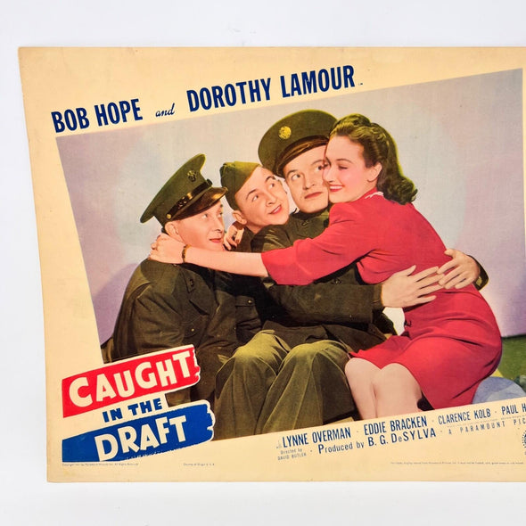 Caught In The Draft Vintage Movie Lobby Card (b) Bob Hope Dorothy Lamour