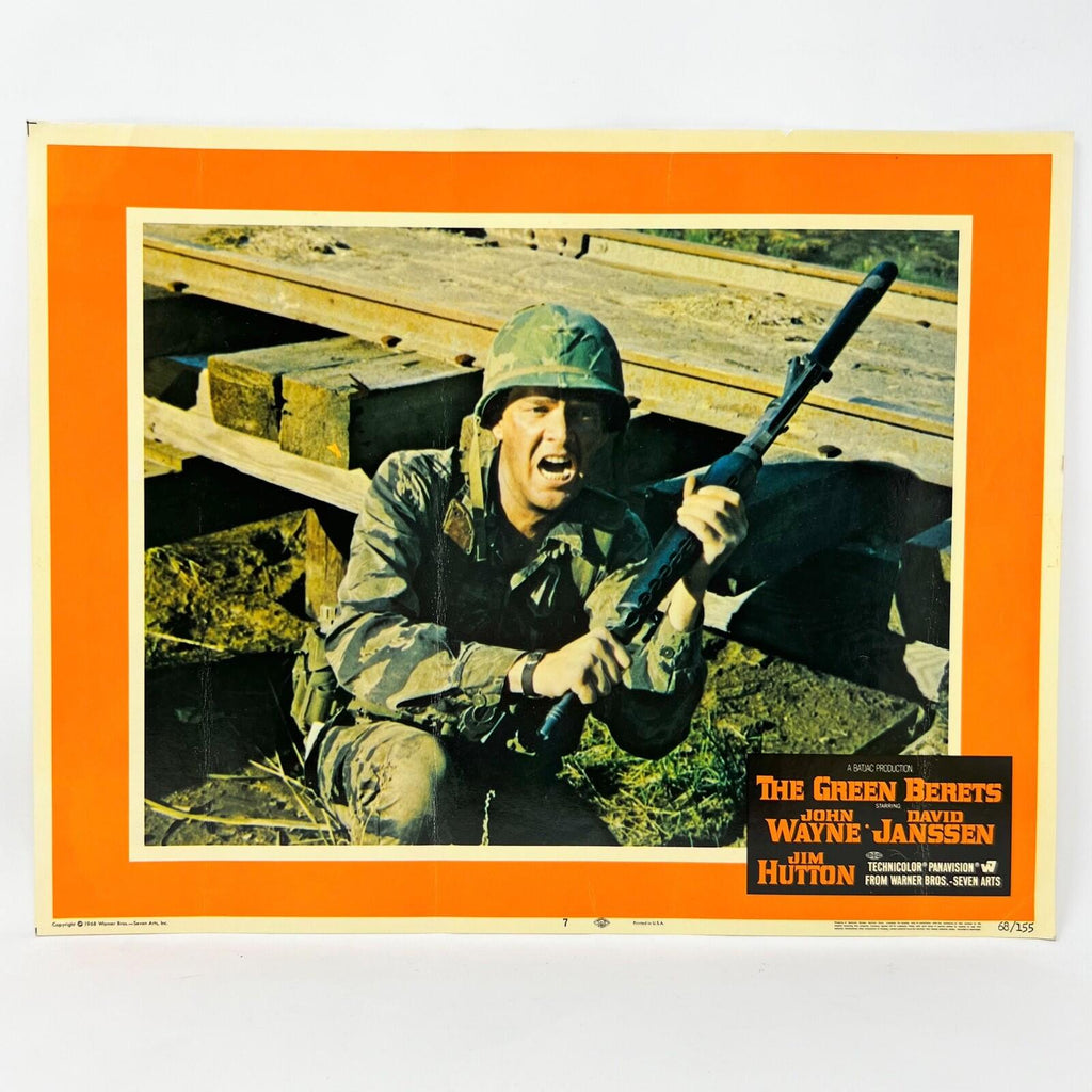 The Green Berets Movie Lobby Card John Wayne David Janssen Jim Hutton No.7