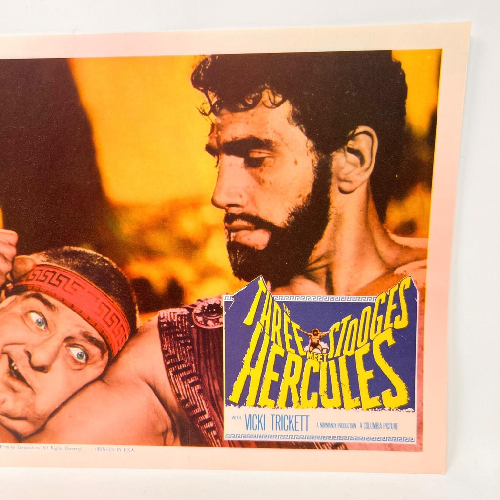The Three Stooges Meet Hercules Original Movie Lobby Card (b)