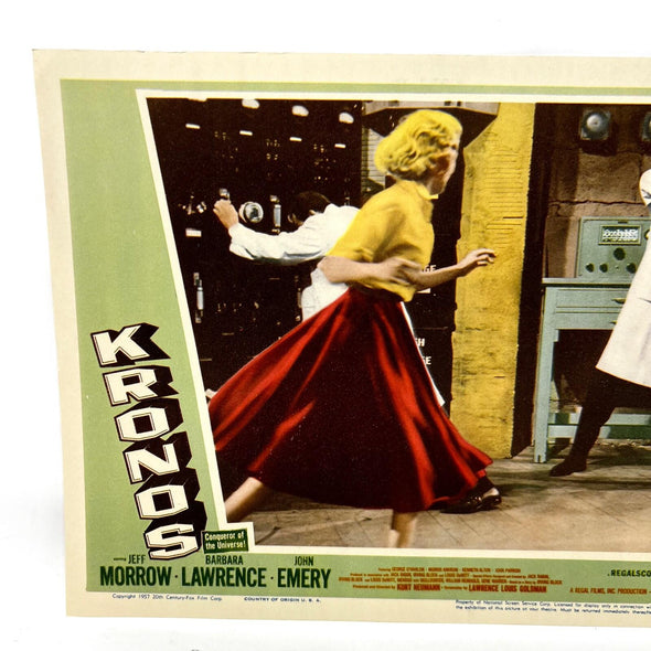 1957 Kronos Scifi Collectible Movie Lobby Card  Jeff Morrow Barbara Lawrence