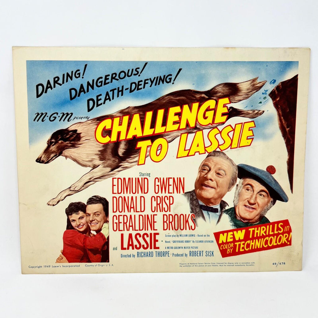 1949 Challenge To Lassie Movie Lobby Card (a)