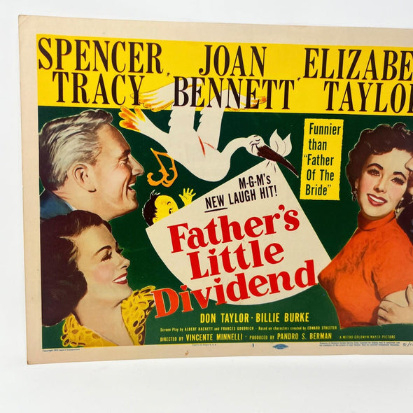 Father's Little Dividend Movie Lobby Card No.1 Spencer Tracy Elizabeth Taylor