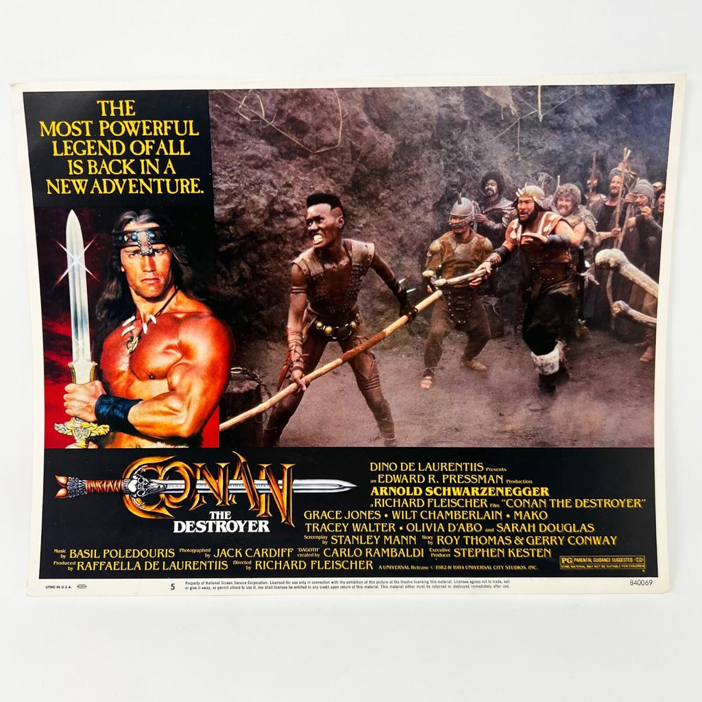 Connan The Destroyer Scifi Collectible movie Lobby Card set of 8