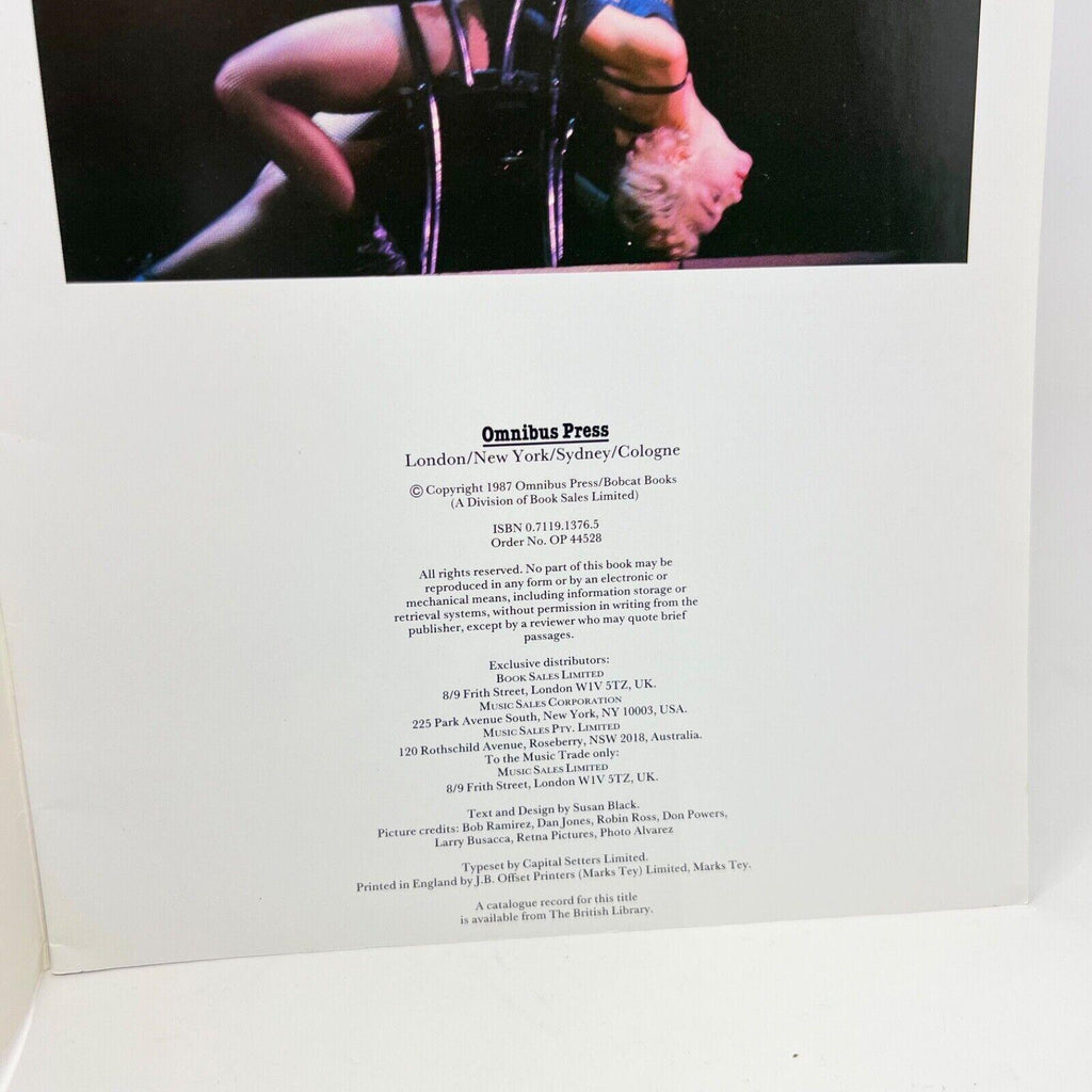 Madonna LIVE! Rare Photos Softcover Book Omibus Press 1987 Pre-Owned Vintage