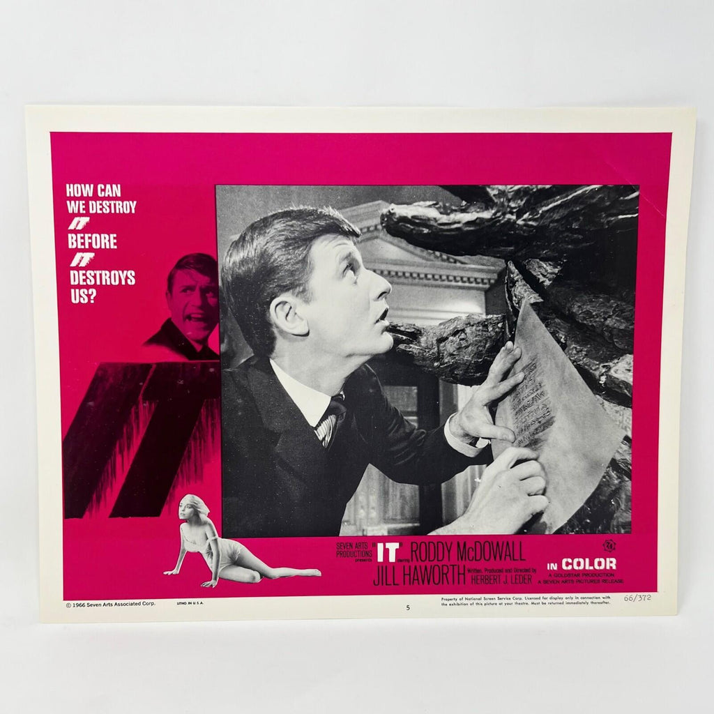 IT Roddy McDowall Paul Maxwell Sci-Fi HorrorCollectible Lobby Card Poster No.1-8