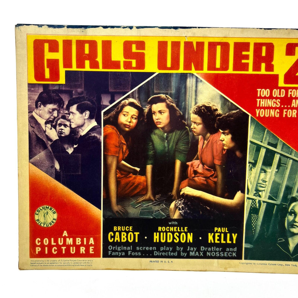 1940 Girls Under 21 Movie Lobby Card Bruce Cabot Rochelle Hudson Paul Kelly (d)