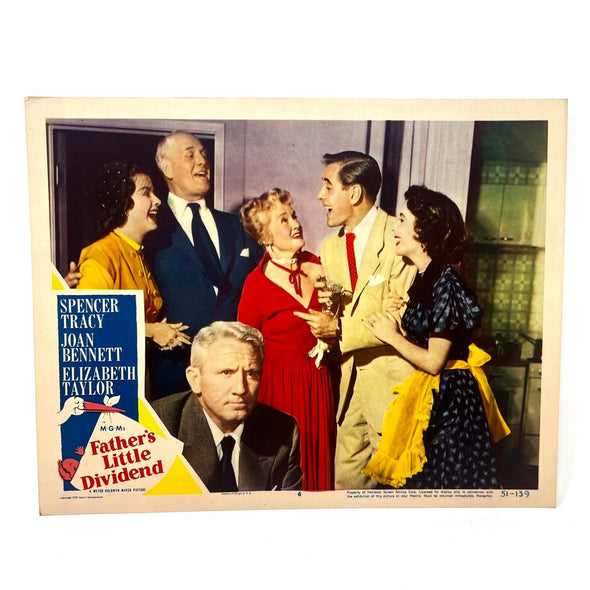 Father's Little Dividend Movie Lobby Card No.6 Spencer Tracy Elizabeth Taylor
