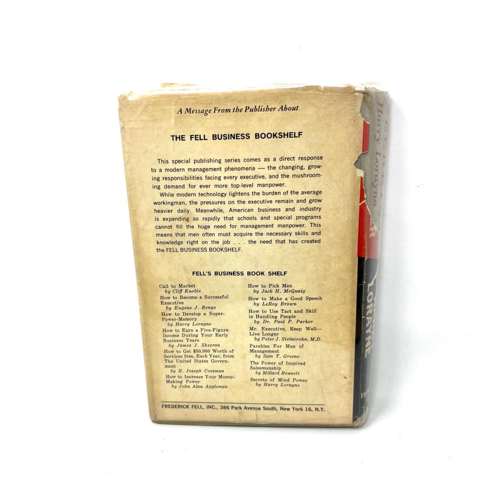 Secrets of Mind Power by Harry Lorayne, 1961 Hardcover