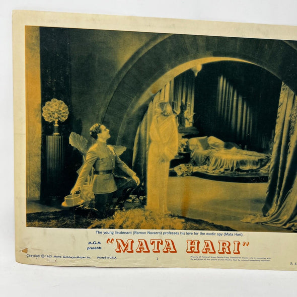 1963 MGM Mata Hari Collectible movie Lobby Card