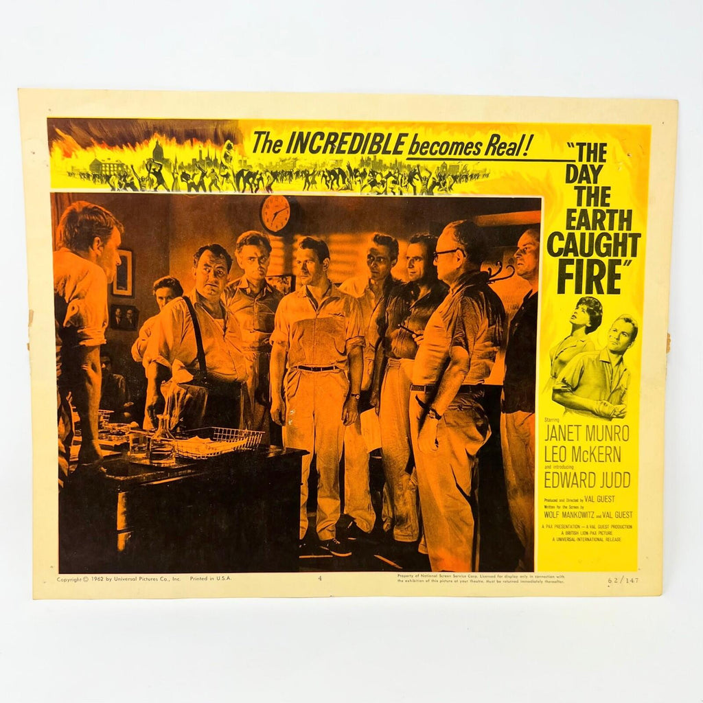1962 The Day The Earth Cought Fire Collectible movie Lobby Cards set of 8