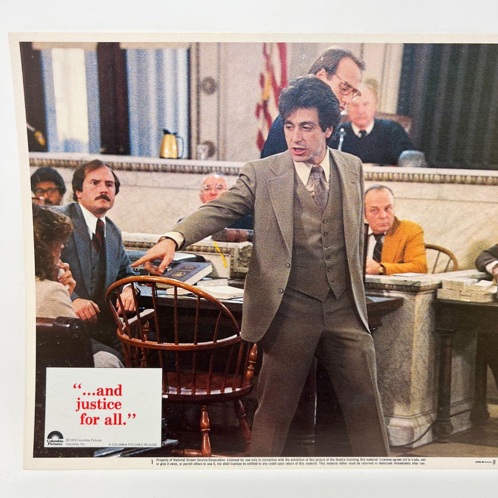 1979 and Justice For All Al Paccino Lobby Card Movie Poster No.1