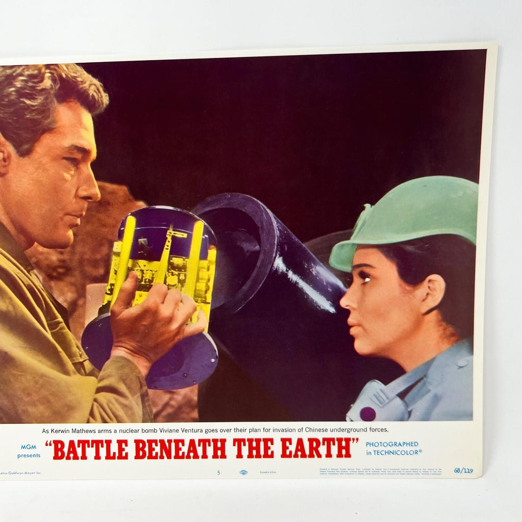 1968 Battle Beneath The Earth Sci-Fi movie Lobby Card No.5 MGM