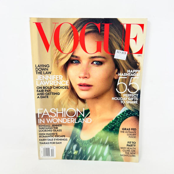 Vogue Magazine December 2015 Jennifer Lawrence Cover