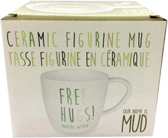Enesco Our Name is Mud Free Hugs Cactus Figurine Coffee Mug, 16 oz, White