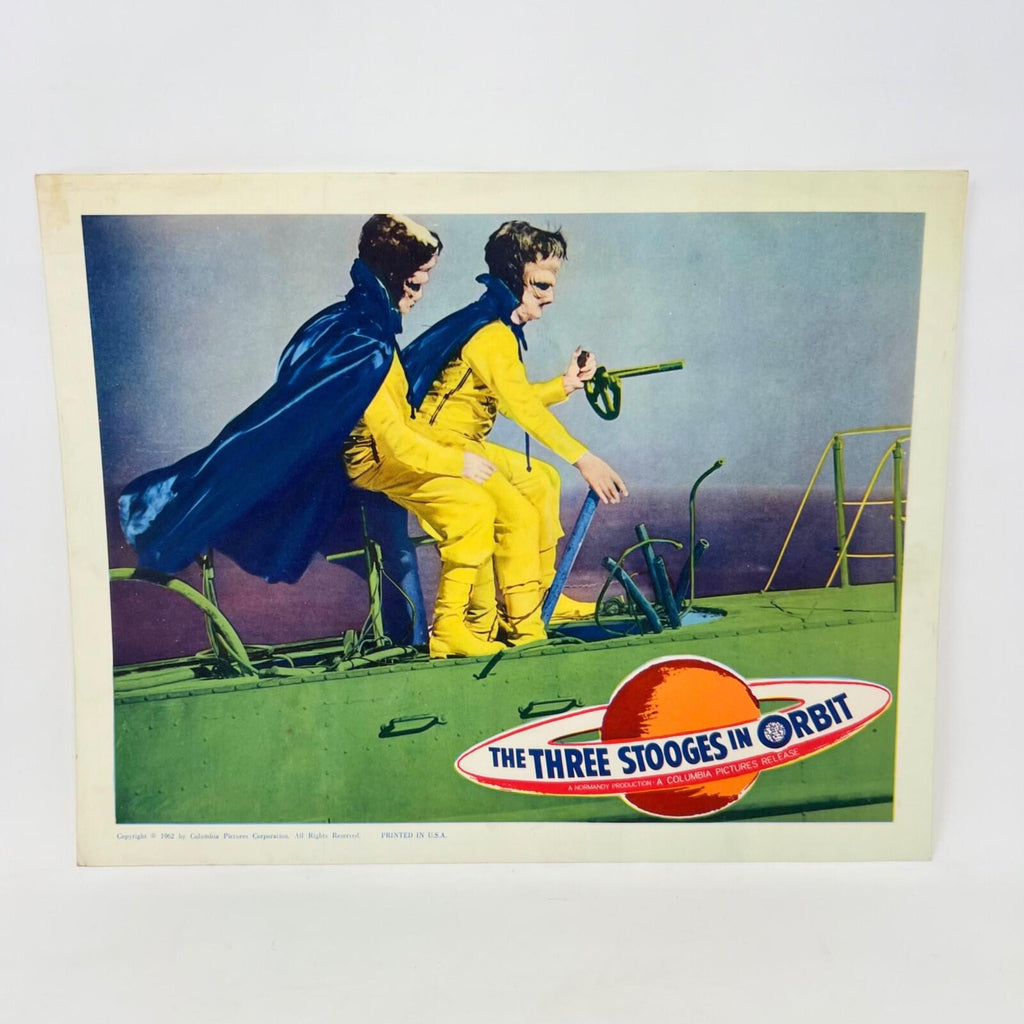 1962 The Three Stooges In Orbit Collectible Movie Lobby Card (g)