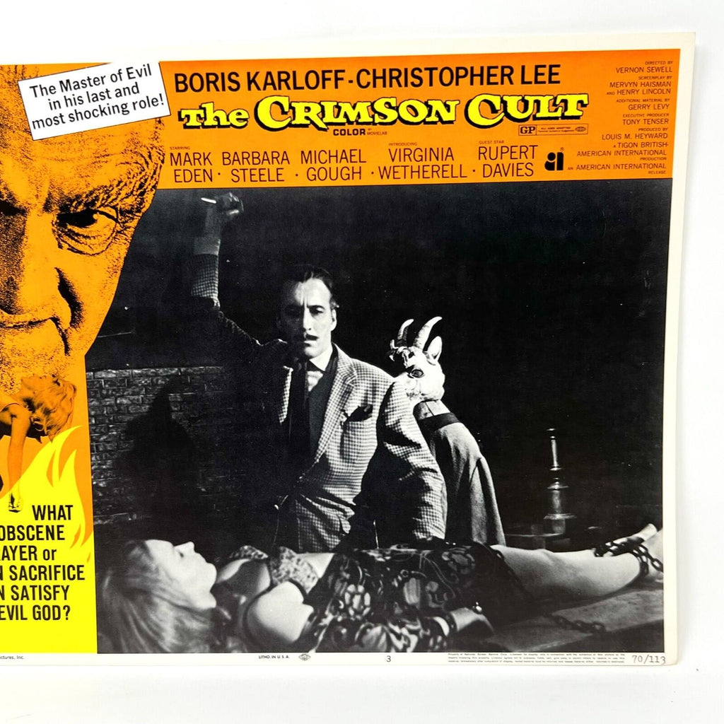 1970 The Crimson Cult Movie Lobby Card No.3
