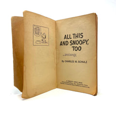 All This And Snoopy Too By Charles M. Schulz Book
