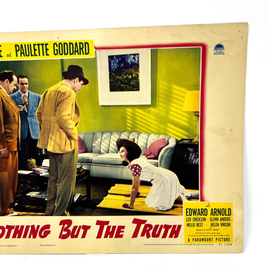 Nothing But The Truth Collectible Movie Lobby Card Bob Hope Paulette Goddard (f)