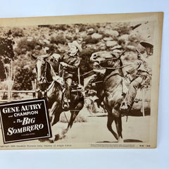 1956 Vintage The Big Sombrero Movie Lobby Card Gene Autry (e)