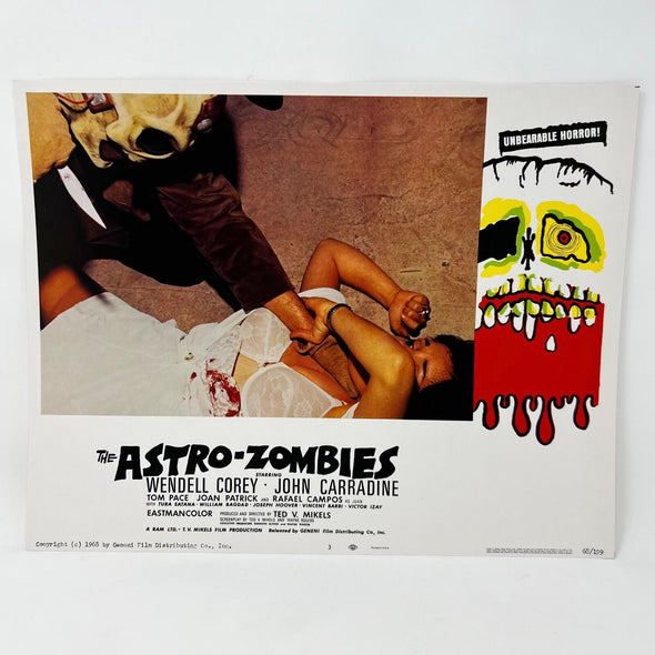 The Astro-Zombies Unbearable Horror Lobby Card No.3