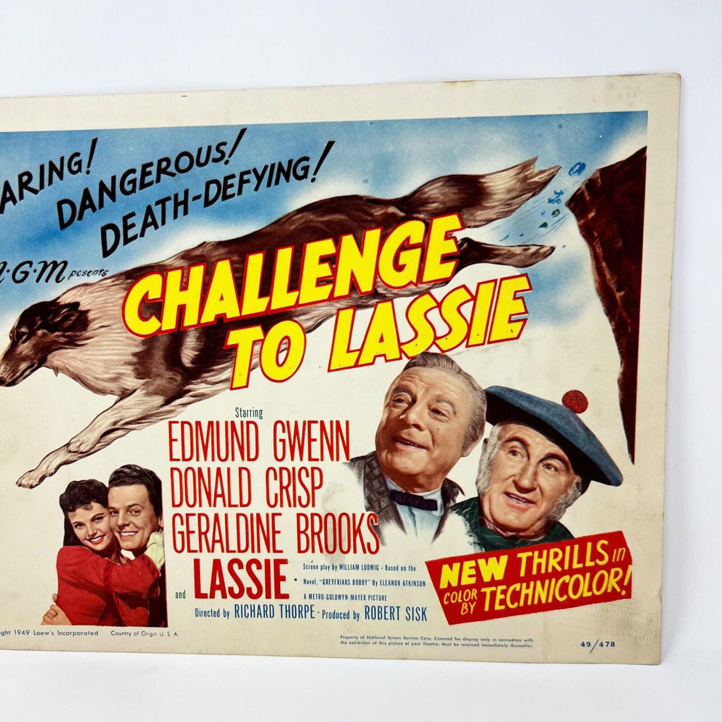 1949 Challenge To Lassie Movie Lobby Card (a)