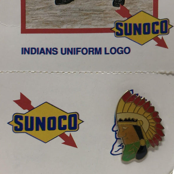 1930's Vintage Sunoco Cleveland Indians The Tribe Indians Logo Enamel Pin