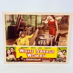 1953 White Savage Woman in Technicolor Movie Lobby Card (B)
