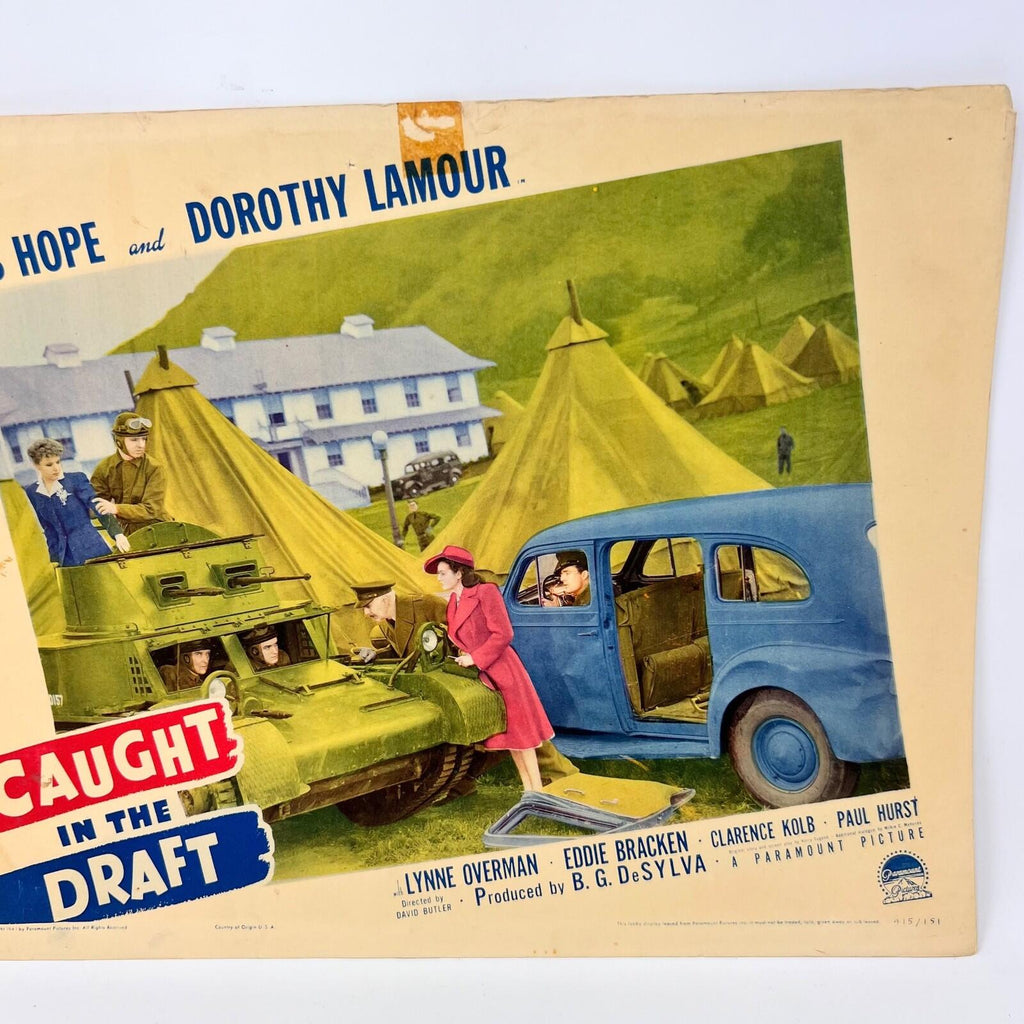 Caught In The Draft Vintage Movie Lobby Card (c) Bob Hope Dorothy Lamour