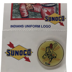 1970's Vintage Sunoco Cleveland Indians The Tribe Indians Logo Enamel Pin