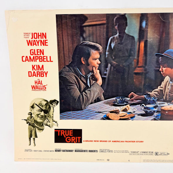 True Grit Vintage Movie Lobby Card No.6 John Way Glen Campbell Kim Darby