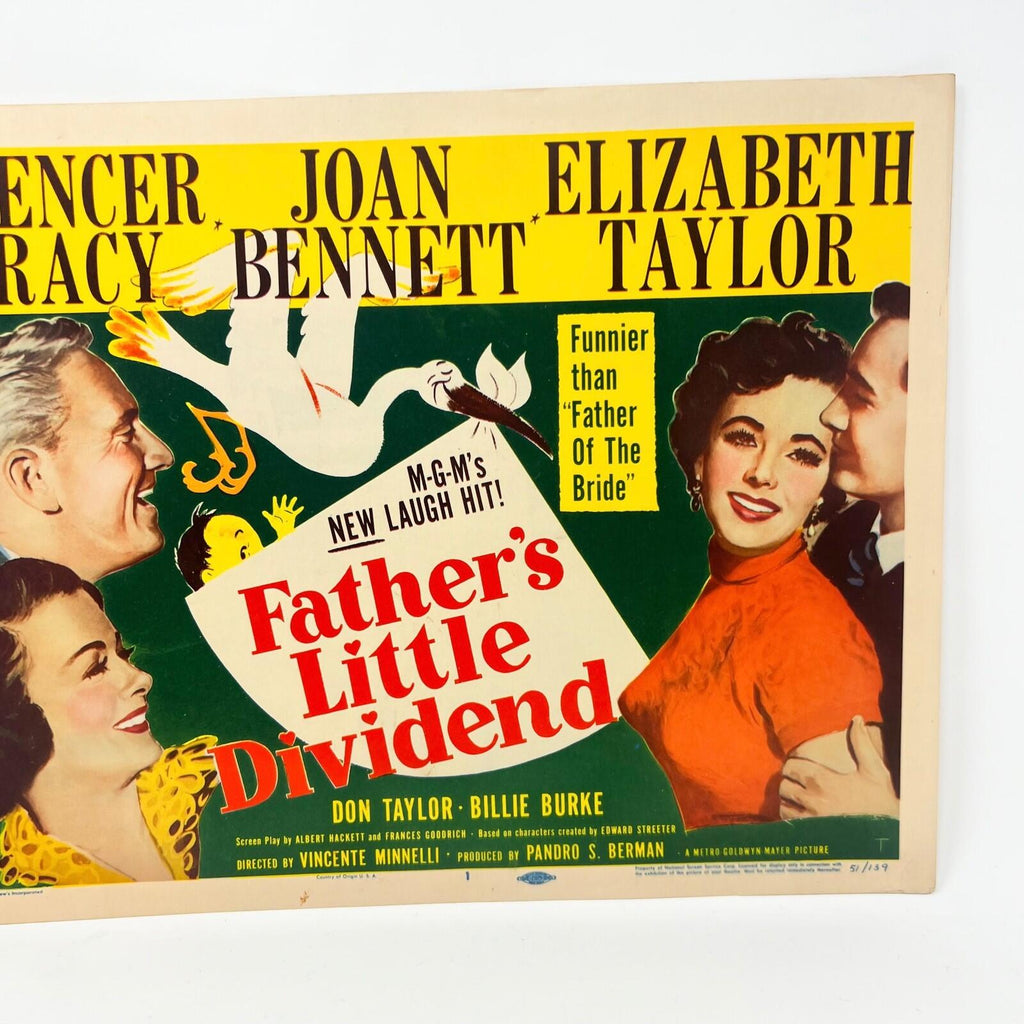 Father's Little Dividend Movie Lobby Card No.1 Spencer Tracy Elizabeth Taylor