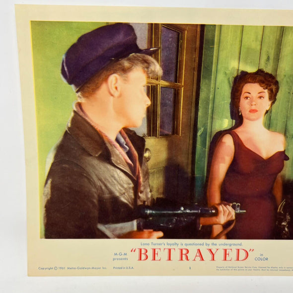 1962 Betrayed Lobby Card Movie Poster No.1