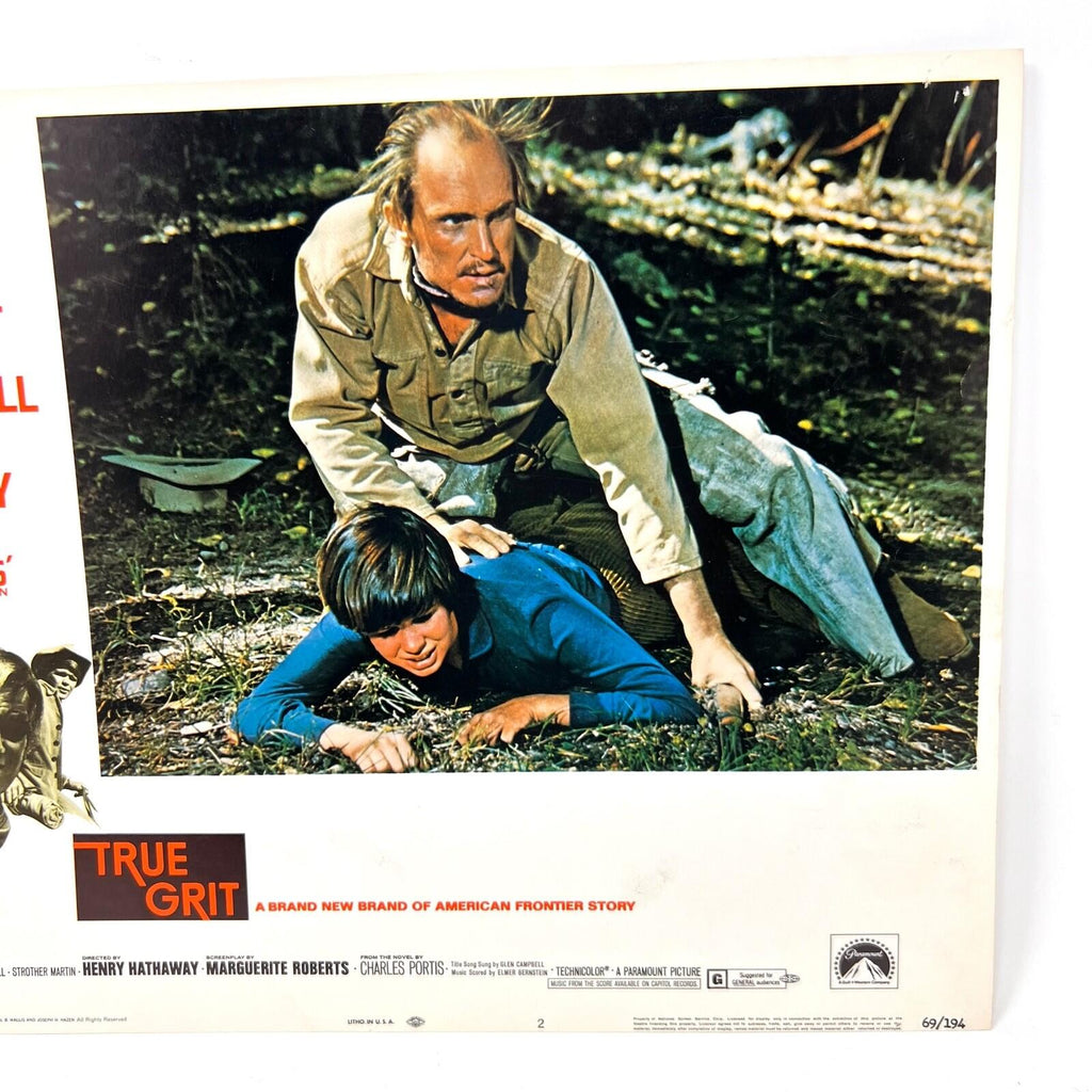 True Grit Vintage Movie Lobby Card No.2 John Way Glen Campbell Kim Darby