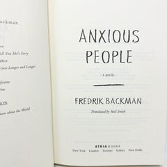 Anxious People A Novel Fredrik Backman Hardcover Book