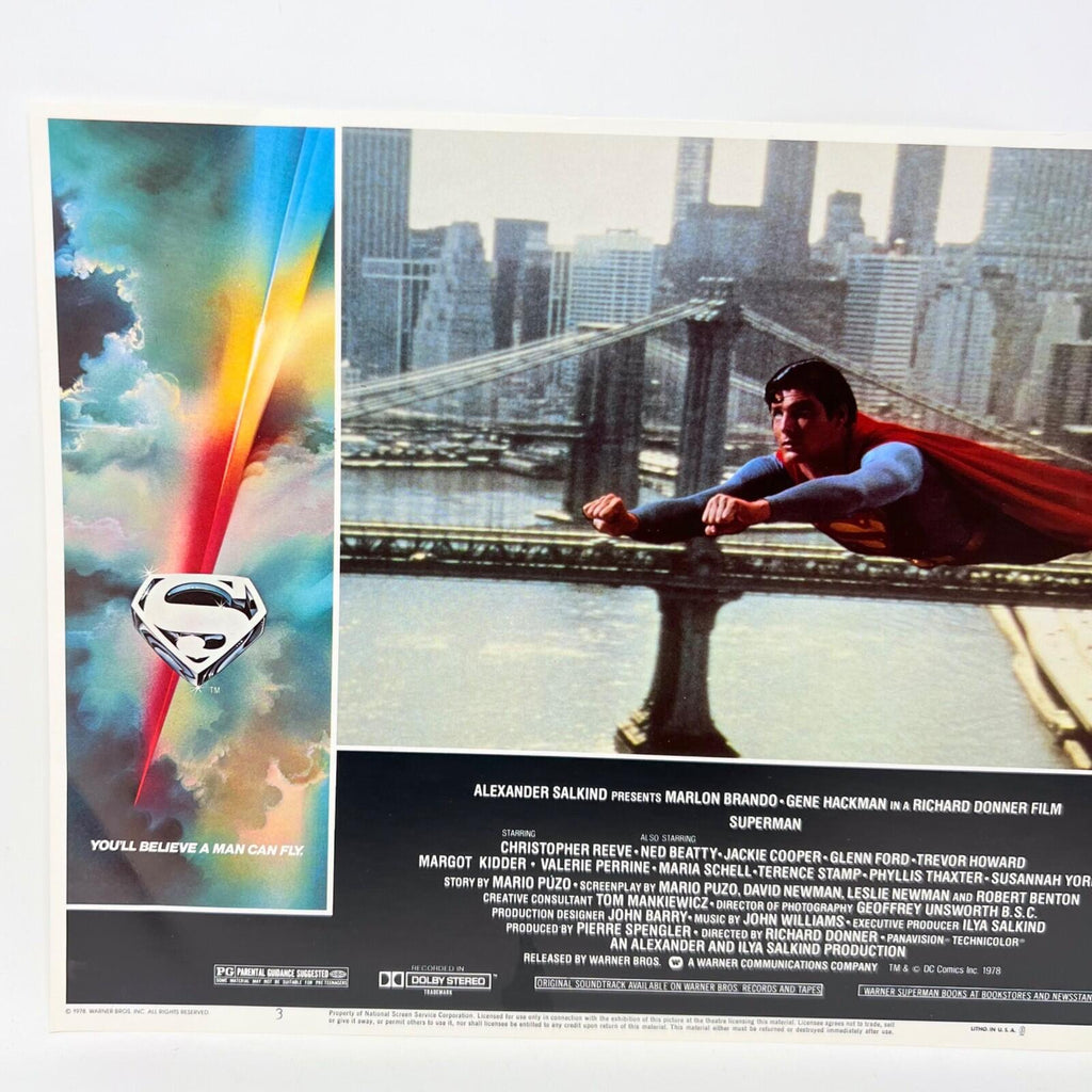 1979 Superman Collectible Movie Lobby Card No.3 Christopher Reeve