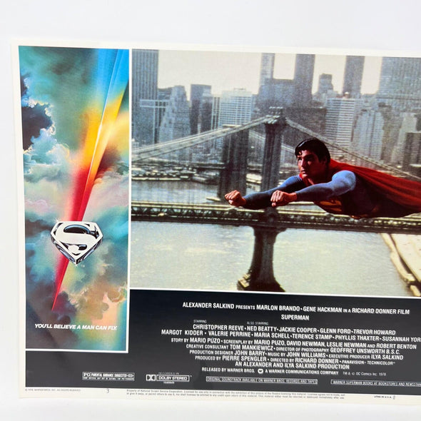 1979 Superman Collectible Movie Lobby Card No.3 Christopher Reeve