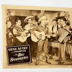 1956 Vintage The Big Sombrero Movie Lobby Card Gene Autry (d)