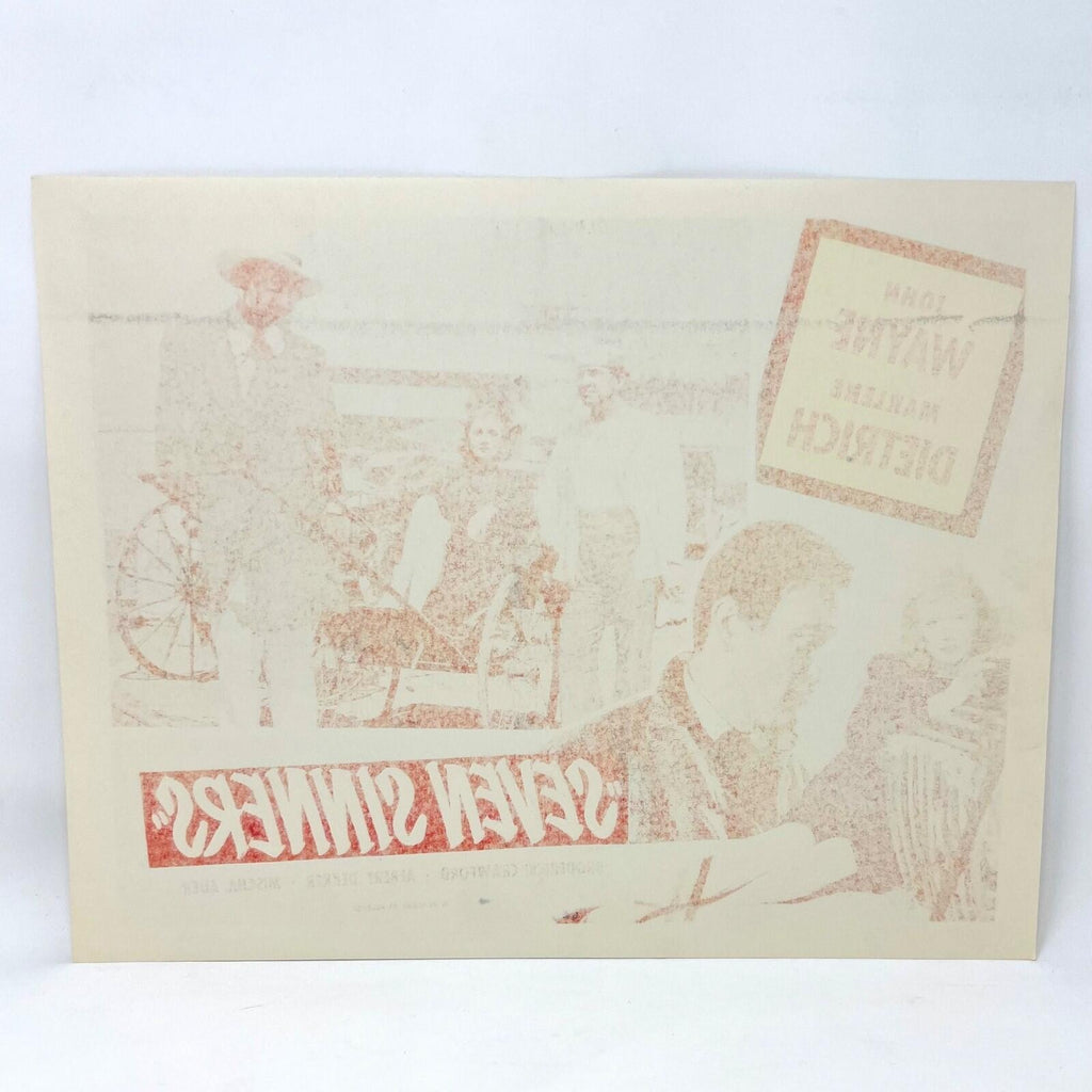 1954 Seven Sinners John Wayne Marlene Dietrich Collectible Movie Lobby Card (b)