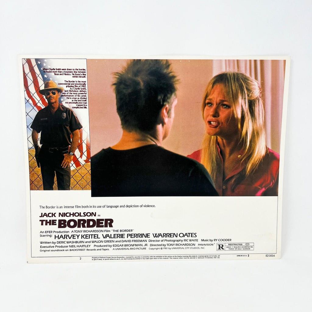 1982 The Border Collectible movie Lobby Card No.2 Jack Nicholson