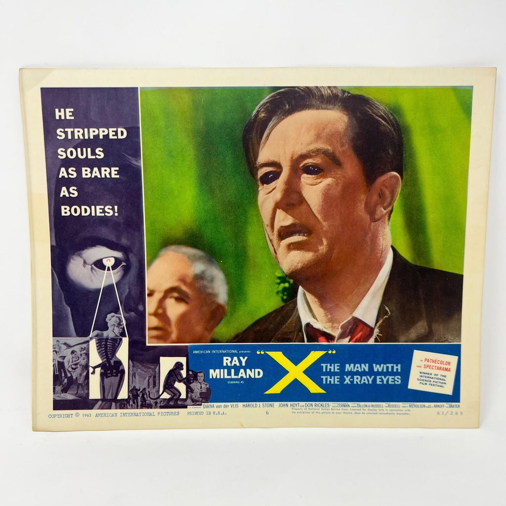 1963 THe Man With The X-Ray Eyes Collectible movie Lobby Card No. 6