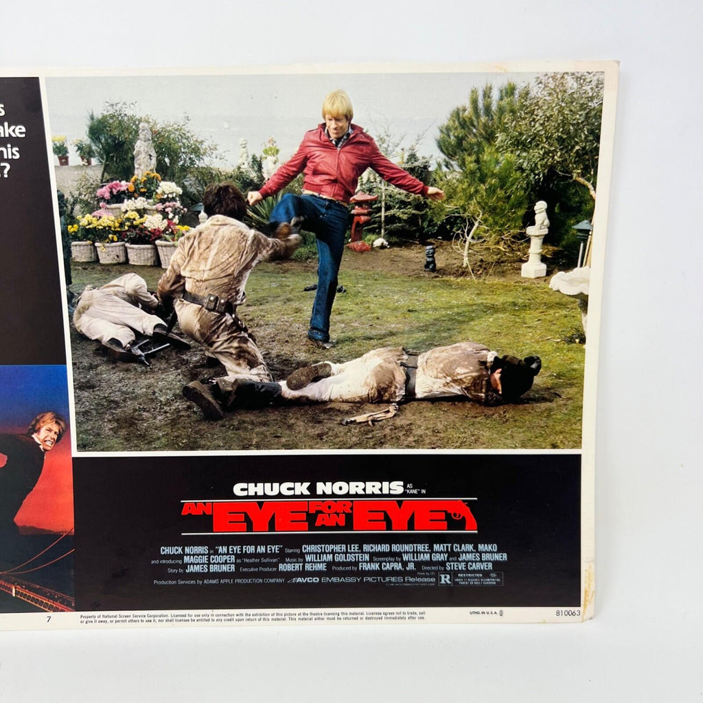 1981 Chuck Norris An Eye For An Eye Collectible  Movie Lobby Card No.7