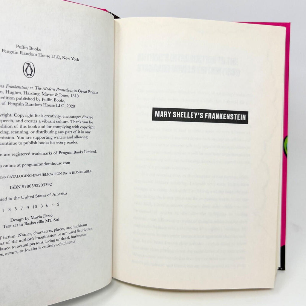 Mary Shelly's Frankenstein Classic Horror Hardcover Book