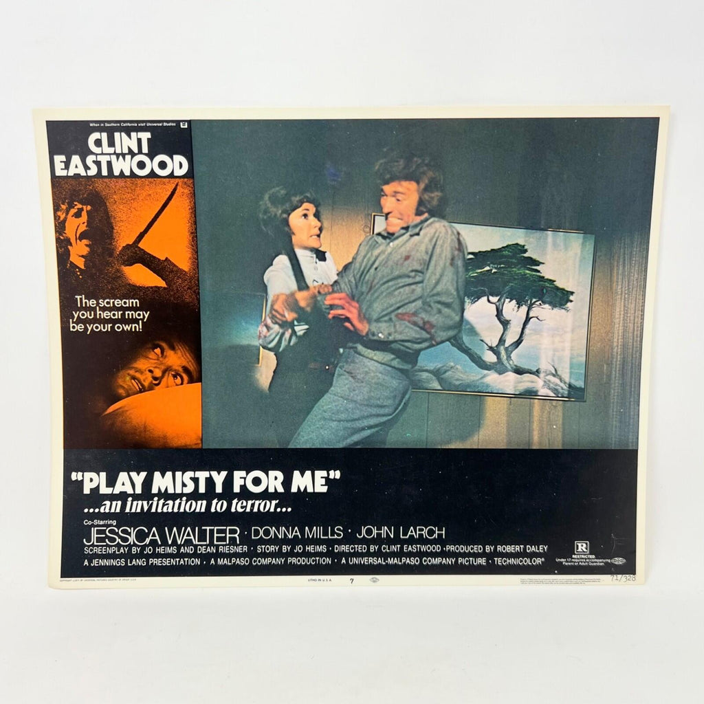 1971 Clint Eastwood Play Misty For Me Collectible Movie Lobby Card No.7