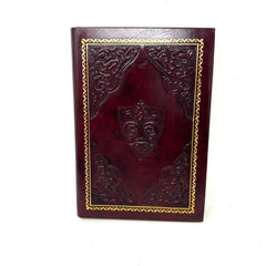 Burgundy & Gold engraved BBS Leather Fleur Sketchbook