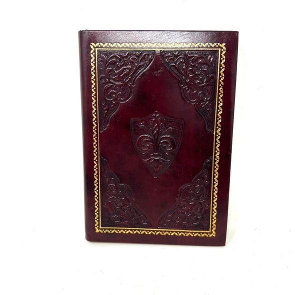 Burgundy & Gold engraved BBS Leather Fleur Sketchbook