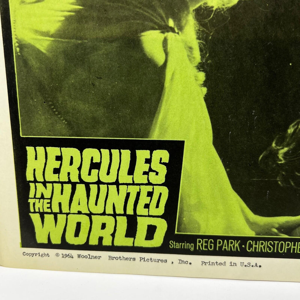 1964 Hercules in The Haunted Word Lobby Card Poster #8 Christopher Lee Reg Park