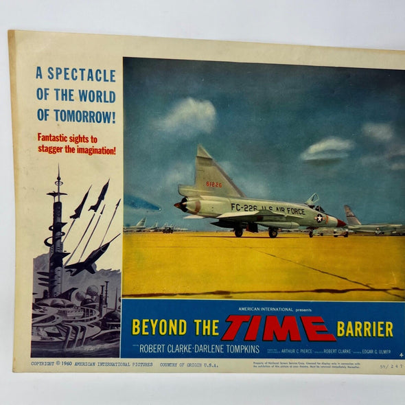 1960 Beyond The Time Barrier Sci-fi Collectible movie Lobby Card No.4