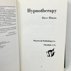 Hypnotherapy Book by Dave Elman -1964/ 1983 4th Printing