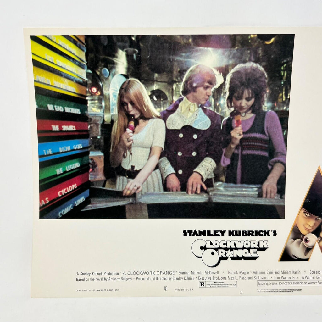 1972 Stanley Kubricks Clockwork Orange Horror Lobby Card Movie Posters No.5