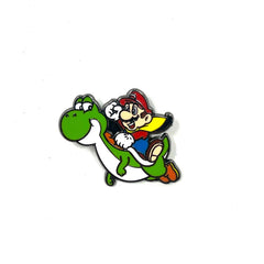 Nintendo Super Mario Bros. 35th Anniversary Pin Mario riding Yoshi